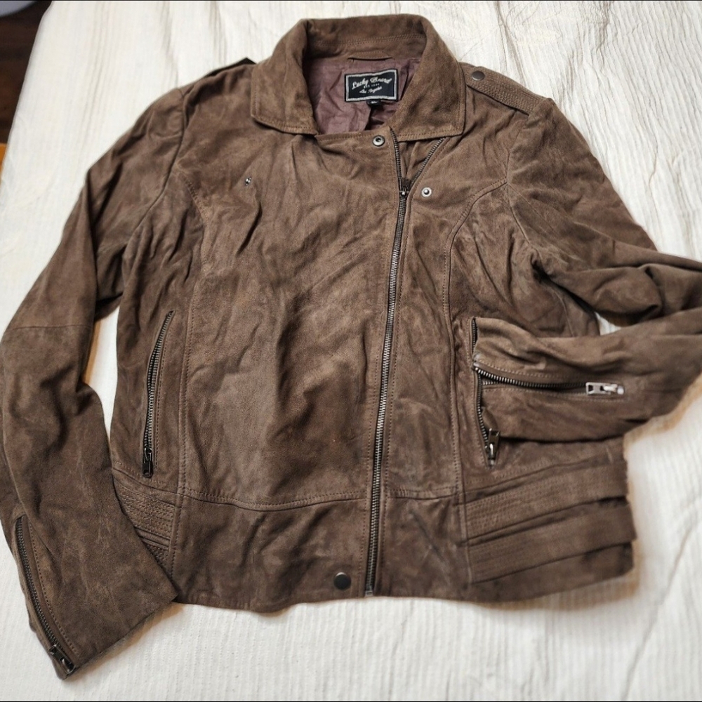 Lucky Brand 100% Goat Leather Moto Jacket, Women's XL